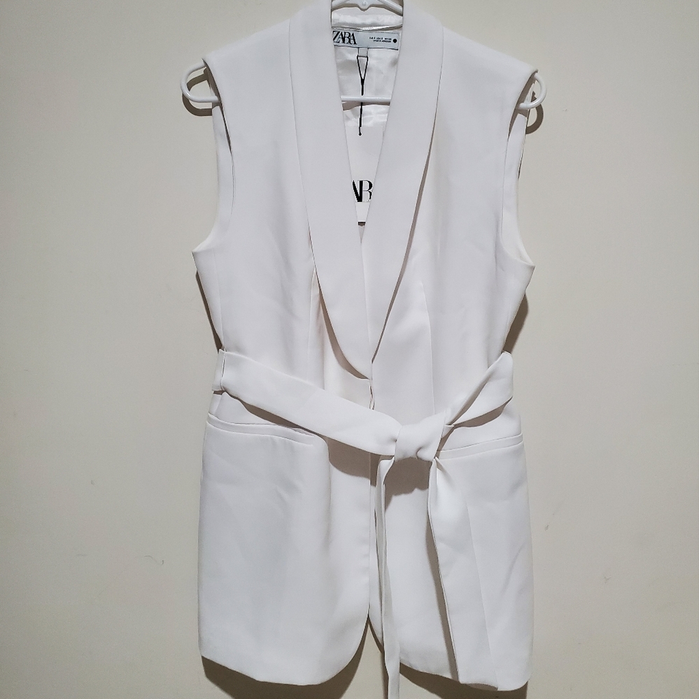 ❌️SOLD❌️TUXEDO COLLAR VEST ZW COLLECTION SIZE S - Picture 12 of 14